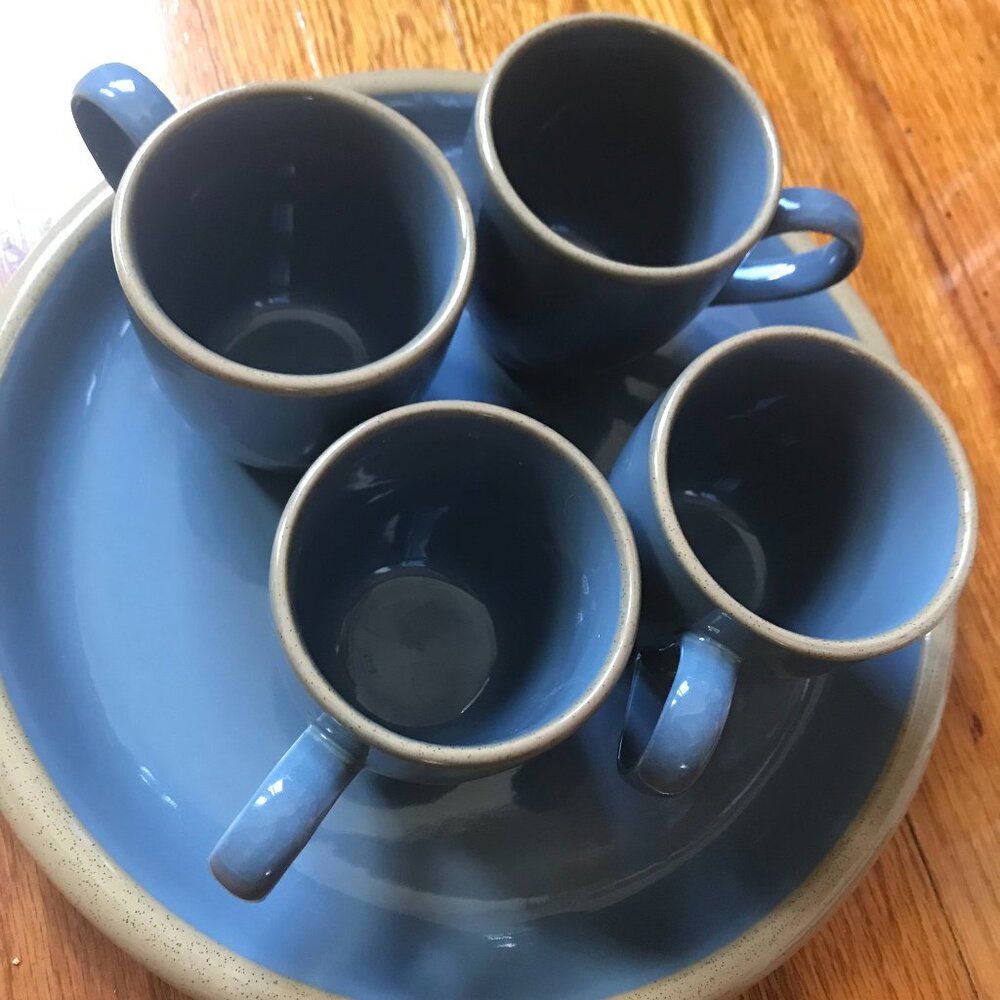 Franciscan Ventura Coffee Mugs Set Of 4 Blue